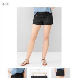GAP black slim jean shorts